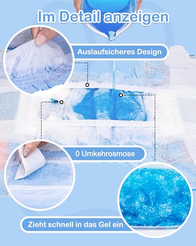 Pet Soft Hundewindeln für Hündinnen, 24 Stück, Katzenwindeln, Welpenwindeln, super saugfähig, Denim-Jeans-Stil