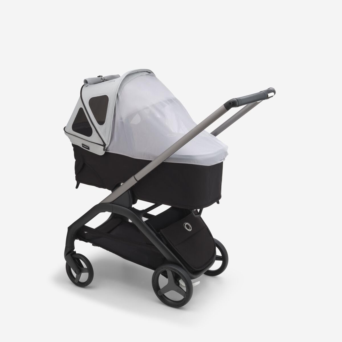 Bugaboo Capota ventilada Dragonfly, extensible para una protección adicional y una protección solar óptima, repelente al agua, Misty Grey