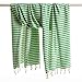 Produktbild ANATURES Strandtuch - Hamamtuch XL 95x185cm Holiday | Pre-Washed - Oeko-TEX® - Fairtrade - Gekämmte Bio Baumwolle - Saunatuch Badetuch Hammam Tuch Pestemal Haman Fouta Yoga XXL (Grun, 95 x 185 cm)