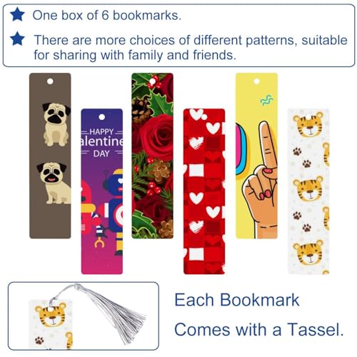Marque-pages Robot Love lot de 6 finis les coins de pages cornés