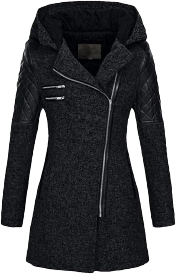 Women Hooded Parka Overcoat Warm Jacket Slim Coat Thick Winter Outwear Zipper