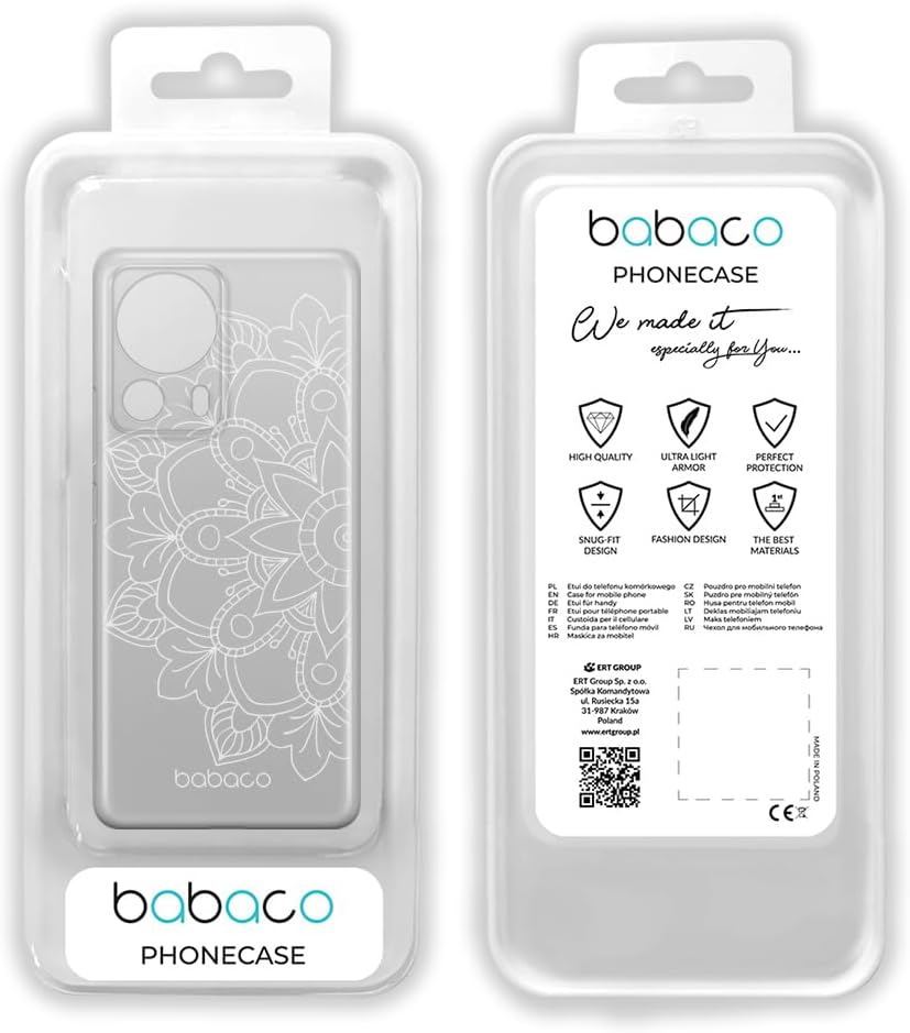 BABACO ERT Group Mobile Phone case for Xiaomi 13 LITE/CIVI 2 Original and Officially Licensed Pattern Mandalas 005 optimally adapted to The Shape of The Mobile Phone, case Made of TPU