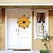 MinimalistXS Sunflower Wreaths for Front Door 15.75inch Burlap Wreath with Yellow Sunflower for Wall Window Hanging Decor Front Door Farmhouse (Yellow)