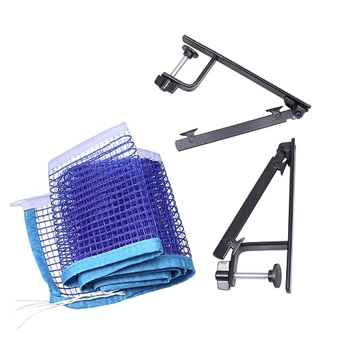 BESPORTBLE Expandable Table Tennis Net Pong Rack Accessory with Metal Clamp Posts Ideal for School League and Outdoor Use