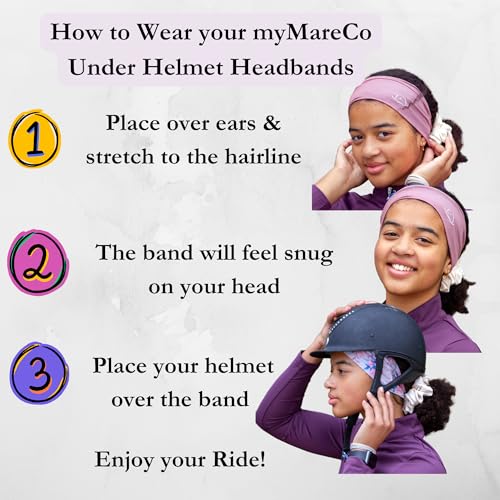 Faixas de cabelo femininas equestres myMareCo, roupas esportivas para usar sob o capacete, faixa de