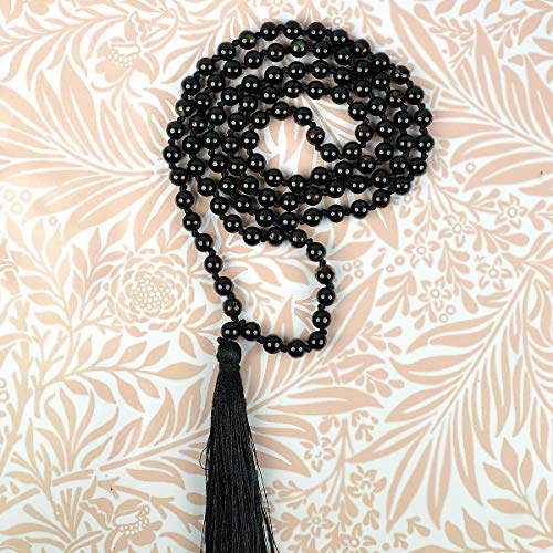 Image of Reiki Crystal Products Natural Reiki Feng-Shui Mala Necklace 6 mm Crystal Stone 108 Bead Jaap Mala for Men and Women