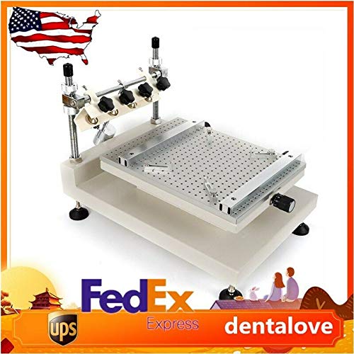 Solder Paste Printer, 3040 Manual Precise Screen Stencil Printer, SMT PCB Screen Press Printing Platform Machine, Silkscreen Machine Print Table 30x40cm for SMT Solder Paste Covering Work