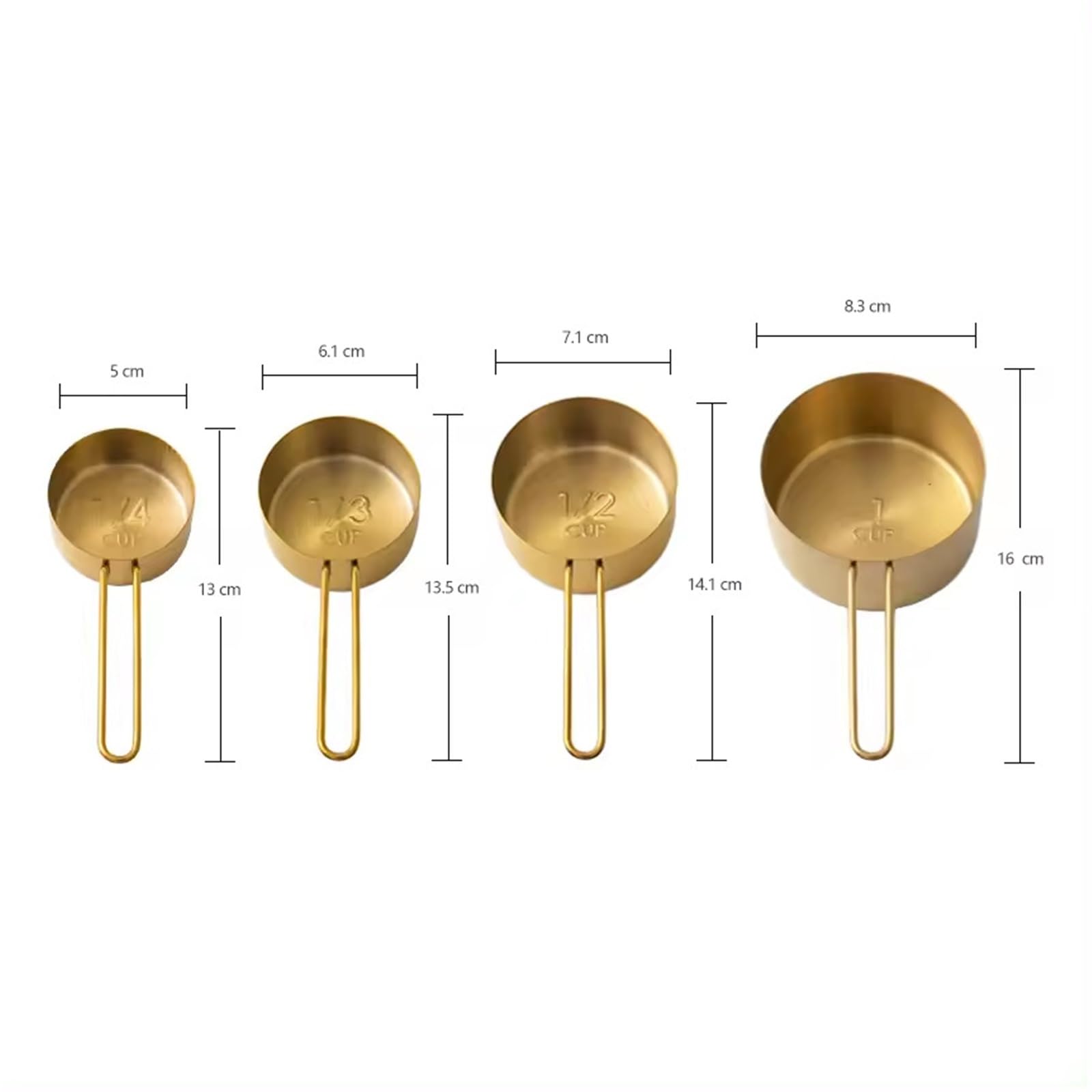 9 Stück/Set Edelstahl-Titanbeschichtung, Messbecher und Messlöffel-Sets | Messbecher, Messlöffel, Zubehör