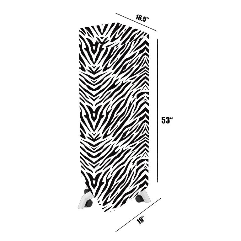 Image of Cooler Cover Compatible for Symphony Diet 3D 55i+ 55-Litres Air Cooler Waterproof, Dustproof, Size (HxWxD) 134.62X41.91X48.26 Cm, Zebra Black.