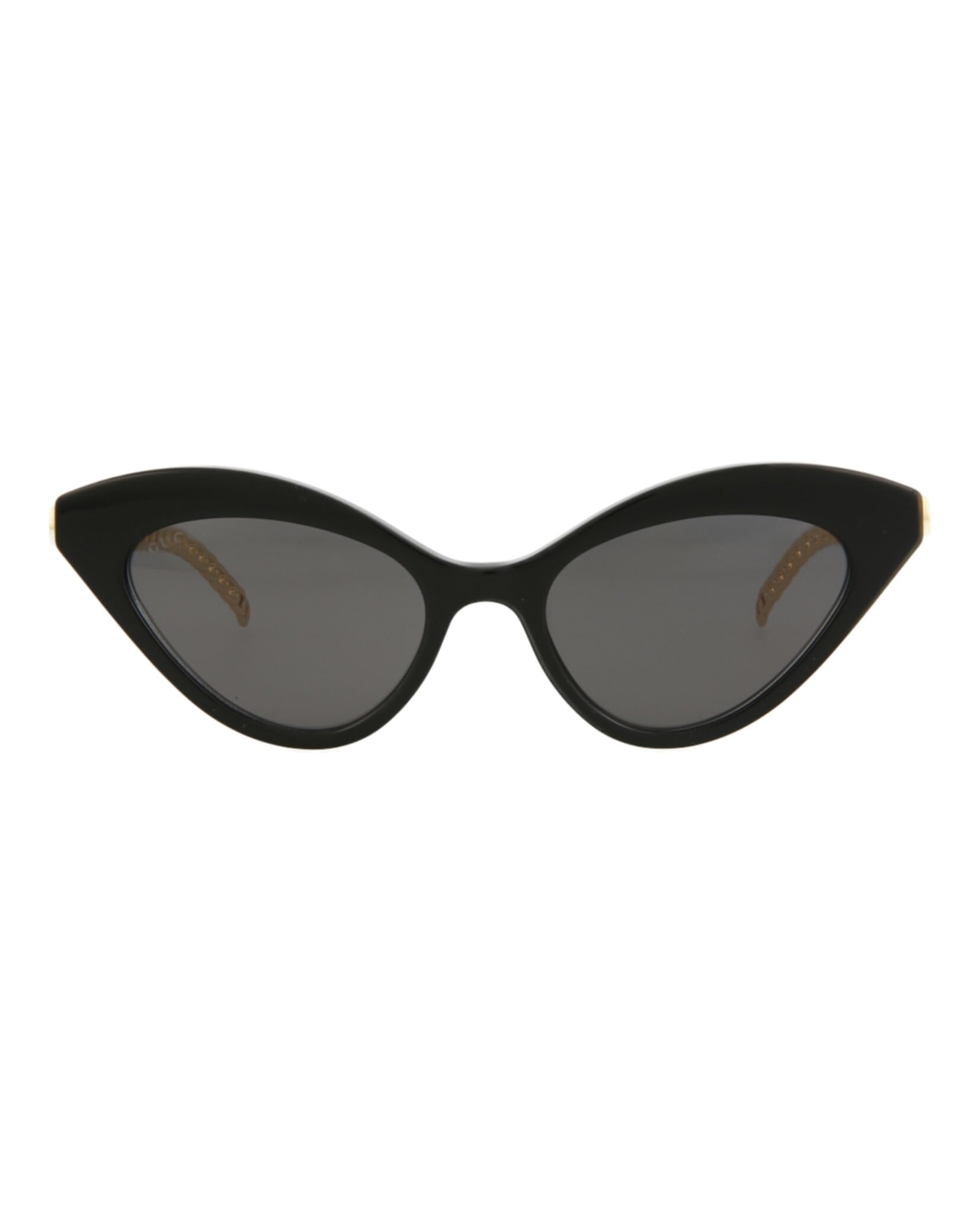 Gucci Cat Eye Sunglasses Black Gold Grey Luxury Eyewear Made In Italy Acetate Frame Designer Fashion for Everyday