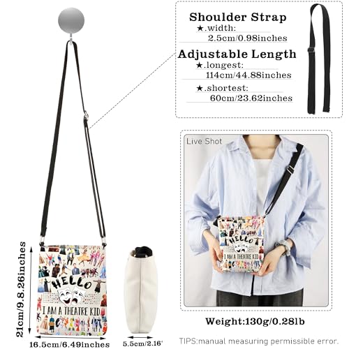 CMNIM Musical Gifts Hello I Am a Theatre Kid Crossbody Bag Musical Theatre Lover Gifts for Theater Nerd Actress4