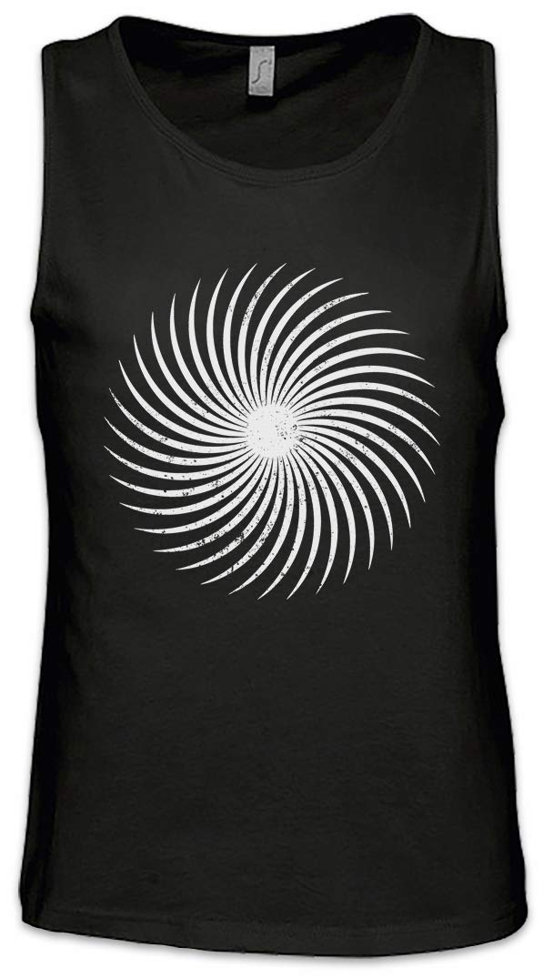 Urban Backwoods Men's Black Spiral Sun Tank Top Training Gym Vest Shirt Size Xl