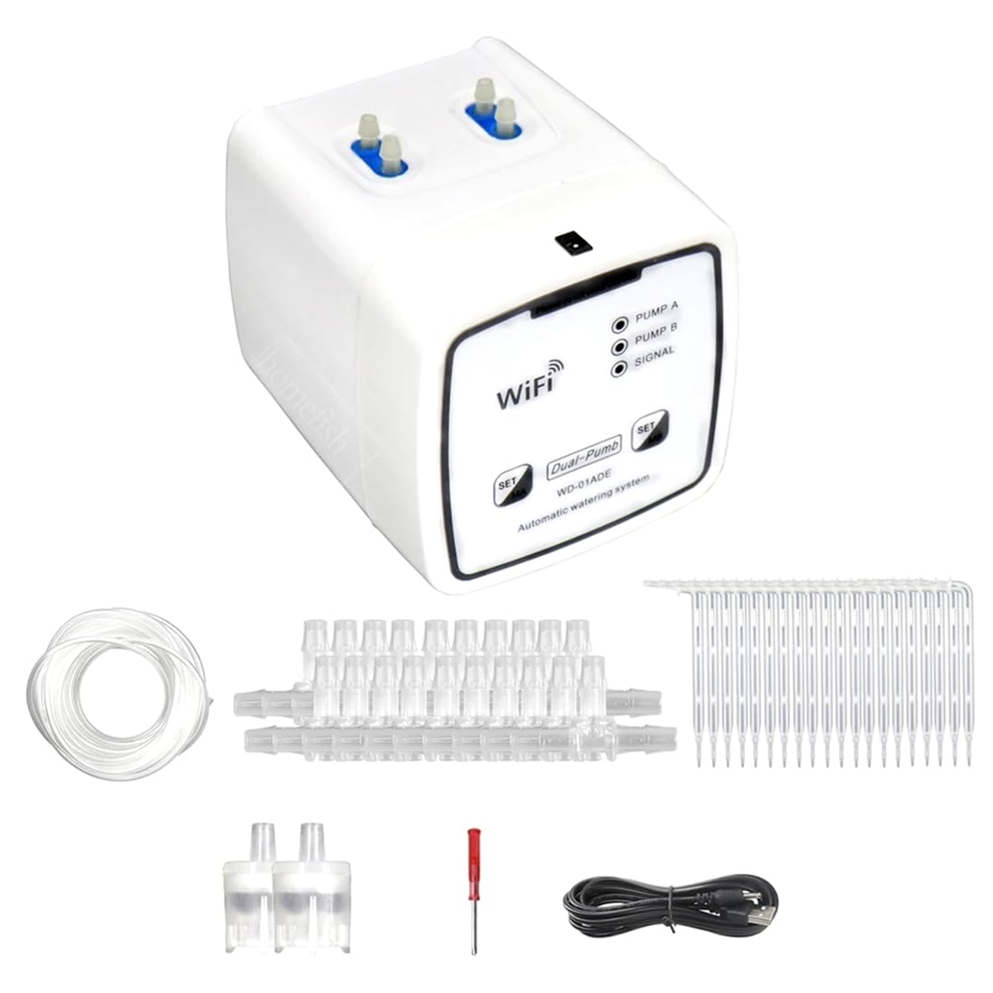 Jnchdghwa As Shown Wifi Intelligent Watering Device Automatic Drip Irrigation System Double Pump Timed Control Remote App Controller For Garden Plant