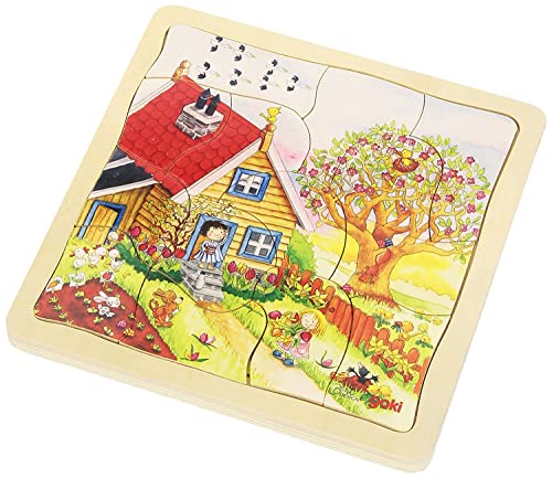 Preisvergleich Produktbild Goki 57684 - Schichtenpuzzle - Jahreszeiten, Gemischt