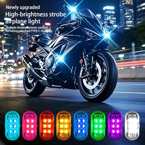 Lumières clignotantes LED 8 couleurs avec télécommande pour drone et vélo - 4