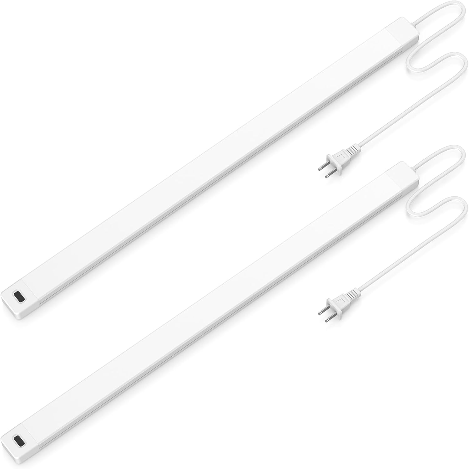 2pcs Hand Wave Under Cabinet Lights, 16" Under Counter Lighting with Dimmable and 4000K Natural White,Plug and Play,LED Lights for Kitchen Cabinet, Cupboard, Closet, Desk