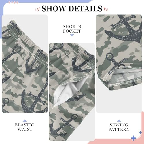 ALAZA Camouflage Anchor Retro Pajama Lounge Pants Long Sleep Pajama Bottoms with Pockets4