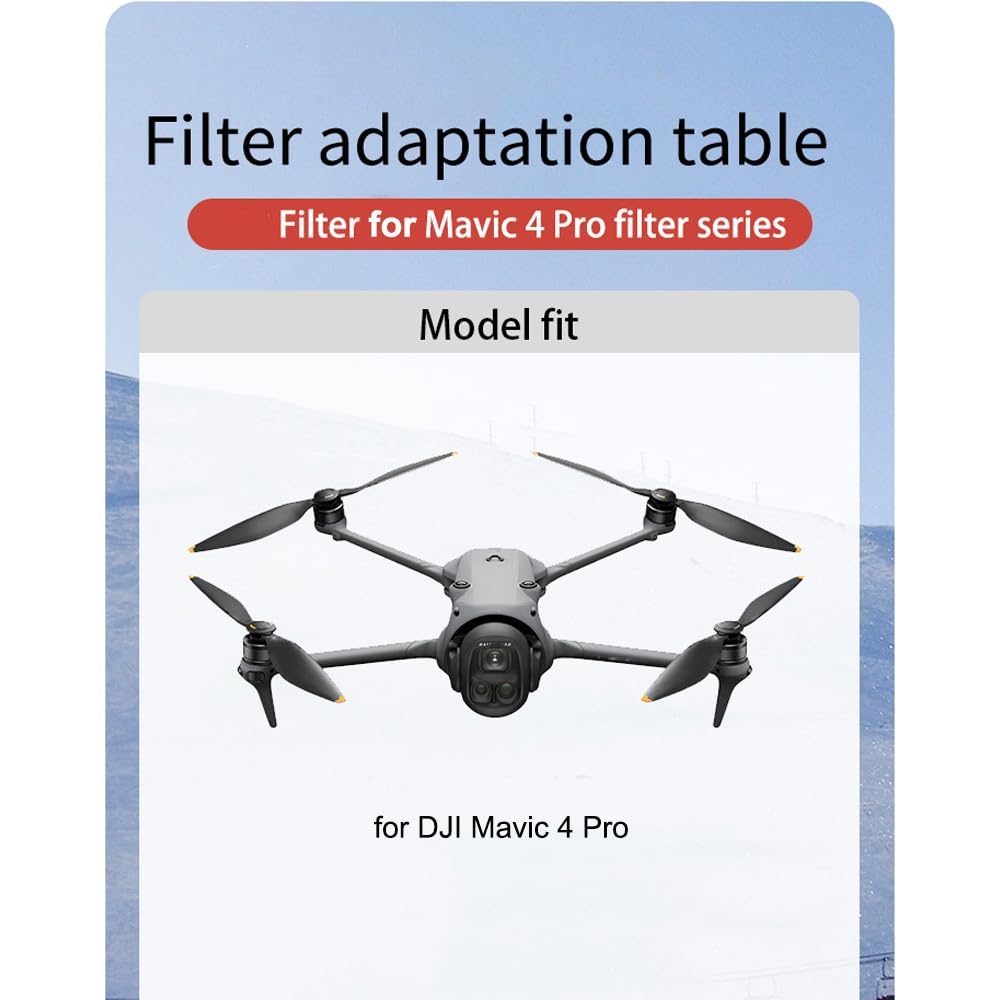 Juego de filtros ND y CPL para dji Mavic 4 Pro, Filtro de Densidad Neutra para Lente de cámara de acción, Filtro óptico de Cristal para fotografía con cámara de dron HD (ND8 ND16 ND32 ND64)