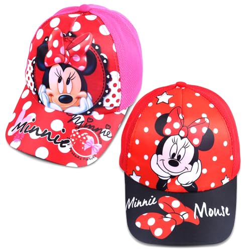 VOENCSU 2 Pcs Gorro Minnie, Gorras De Béisbol De Niña, Gorro Mouse Mujer, Gorro Minnie Bebe, Gorro Bebe Minnie