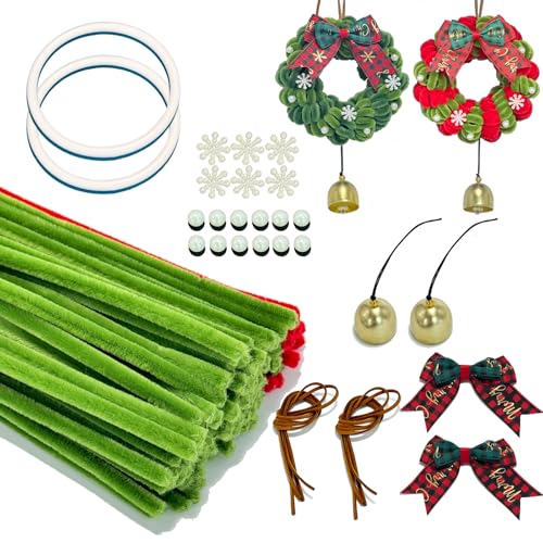 Christmas DIY Crafts Kit - 159 Pcs Wreath Making Kit for 2 Pack 7...