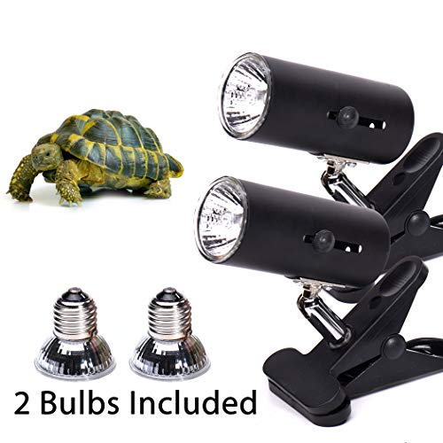 2-Pack 25W UVA UVB Lamp Lights with Bulbs | Heat and Light