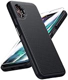 FNTCASE for Samsung-Galaxy XCover 7-Pro Case: Dual Layer Shockproof Protective Heavy Duty Phone Cover Rugged with Non Slip Textured Back Hard Shell - Military Drop Protection Bumper Tough (Black)