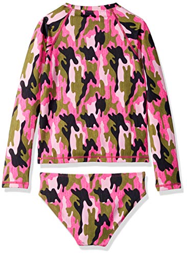Image of Kanu Surf Girls' Long Sleeve Rashguard UPF 50+ Two Piece Swim Set