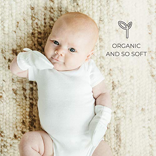 image for goumikids Goumimitts, Scratch Free Baby Mittens, Organic Soft Stay On 