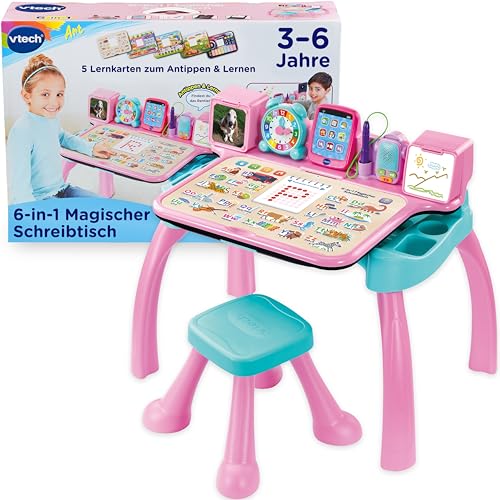 VTech 6-in-1 Magischer Schreibtisch Lernstation Pink ab 3 Jahren