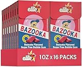 Elite Must Sugar Free Gum Classic Flavor Bazooka, 1oz (16 Pack) | Product of Israel
