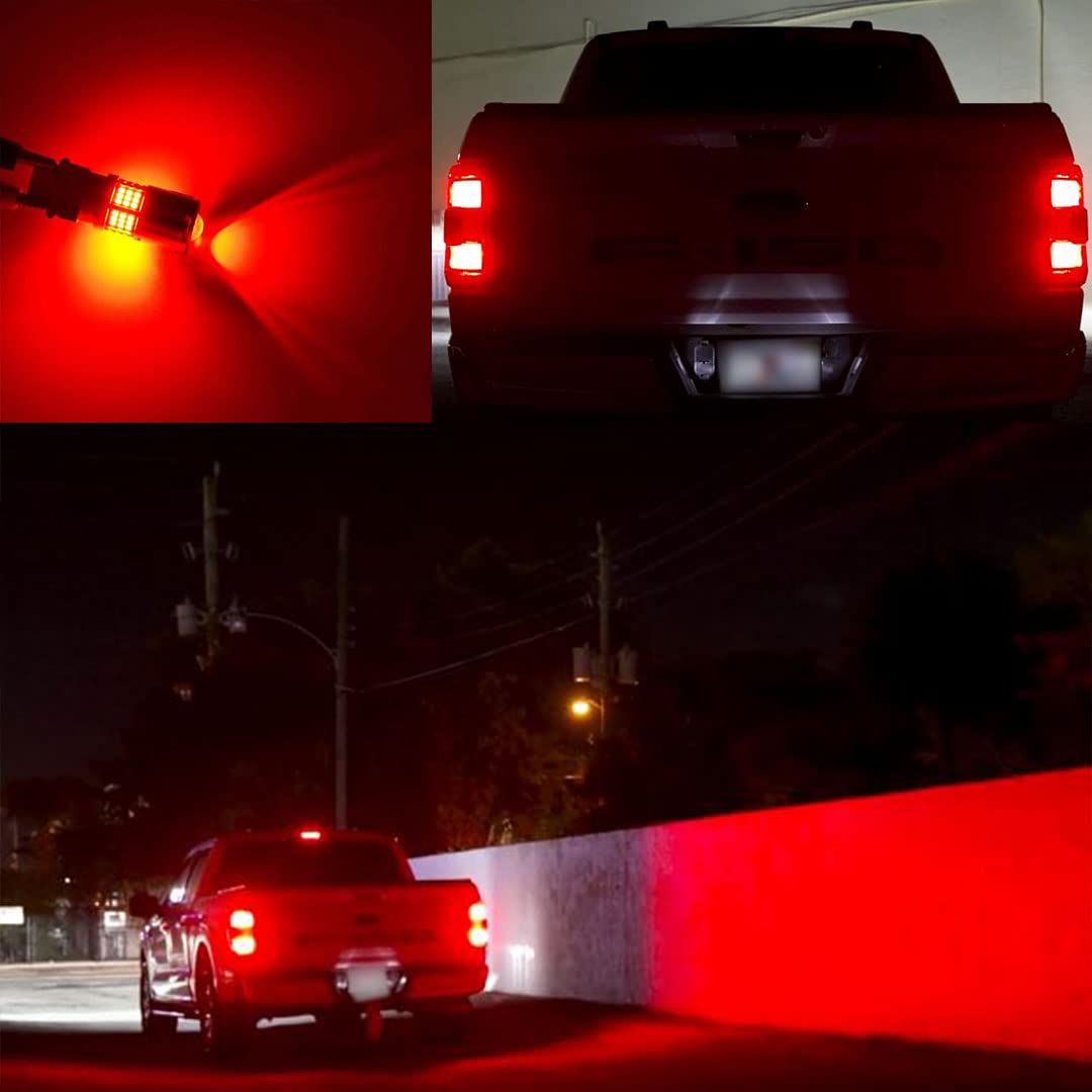 Underground Lighting 3157 Led Bulb Red turn signal lights brake light bulb super bright, 3457 4057 3057 4157 No Hyper Flash All in One With Built-In Resistors (2 Pieces)