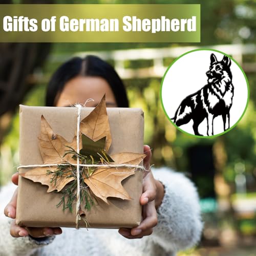 SUPERDANT Metall Hund Gartendekoration Hirte Draußen Schwarze Gartenstecker Außendekoration Tiere Gartenstecker Metall Gartendeko Dekorative Garten Metal Yard Art Für Rasen Terrasse Geschenk Gärtner