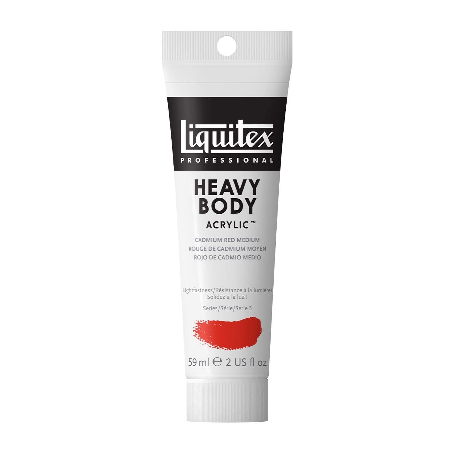 Liquitex 8870119 Professional Heavy Body Acrylfarbe in Künstlerqualität mit ausgezeichneter Lichtechtheit in buttriger Konsistenz, 59ml Tube - Kadmiumrot mittel