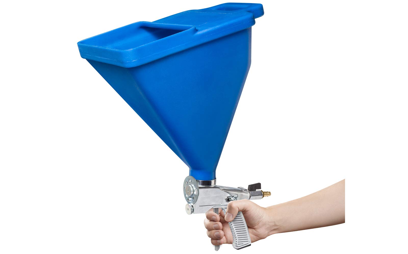 Colorus Trichterpistole 6 Liter | Putzpistole mit 9-Loch Düsenscheibe, Bohrungen von 4-13 mm | Spritzpistole mit Mengenregulierung | Trichterspritzpistole mit Anschlussstück und Luftbahn