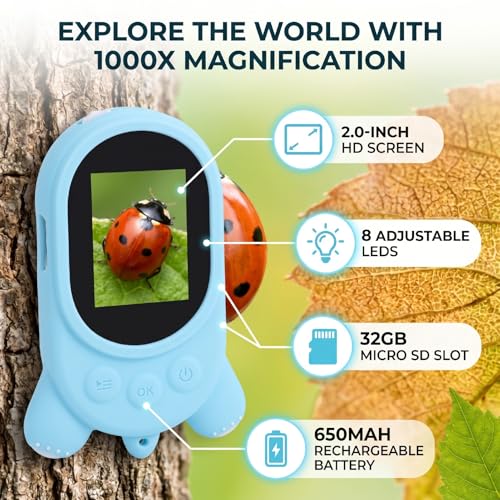 Microscopio para niños Fabater 1000X: el regalo educativo ideal con pantalla digital 2