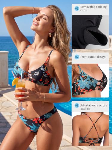 Image of RELLECIGA Women's Strappy Bikini Top