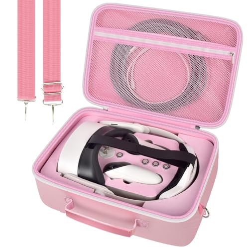 Hard Carrying Case for Meta Quest 3s/ Quest 3/ for Oculus Quest 2 Official Original/Elite Strap VR...