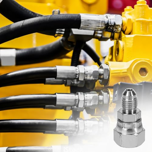 Image of Replacement 6504-04-06 Hydraulic Fitting 1 /4 inch Male JIC X 3 /8 inch Female JIC Swivel Carbon Steel
