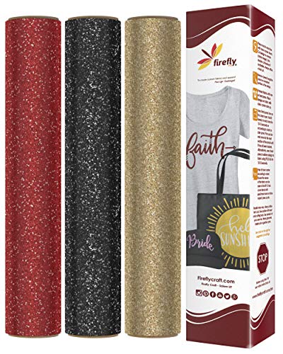 Firefly Craft Glitter Heat Transfer Vinyl Bundle | Love Glitter HTV Vinyl Bundle