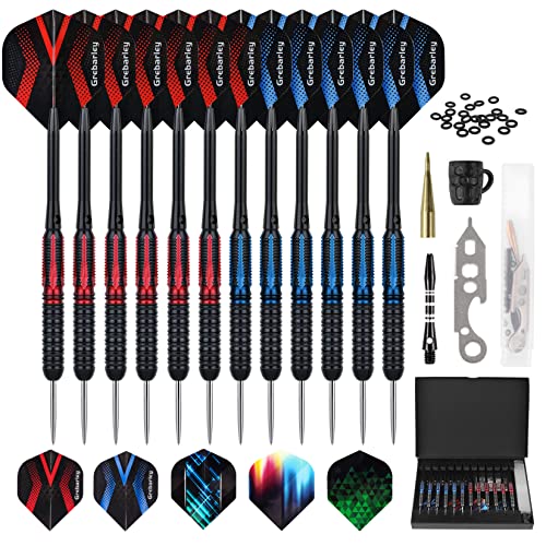 Jeu De 12 Fléchettes Professionnelles 23g – Aiguilles Remplaçables Avec Coffret – Accessoires Complets – Idée Cadeau - 9