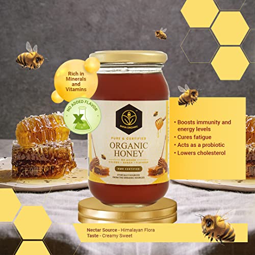 Image of Shiva Organic Raw Organic Certified Honey 250g | 100% Pure NMR Tested | Raw and Unprocessed