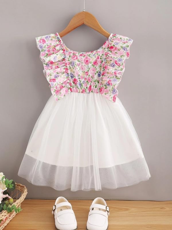 Image of Niren Enterprise Multipatteren Baby Girl's Knee Length Frocks with Digital Prints