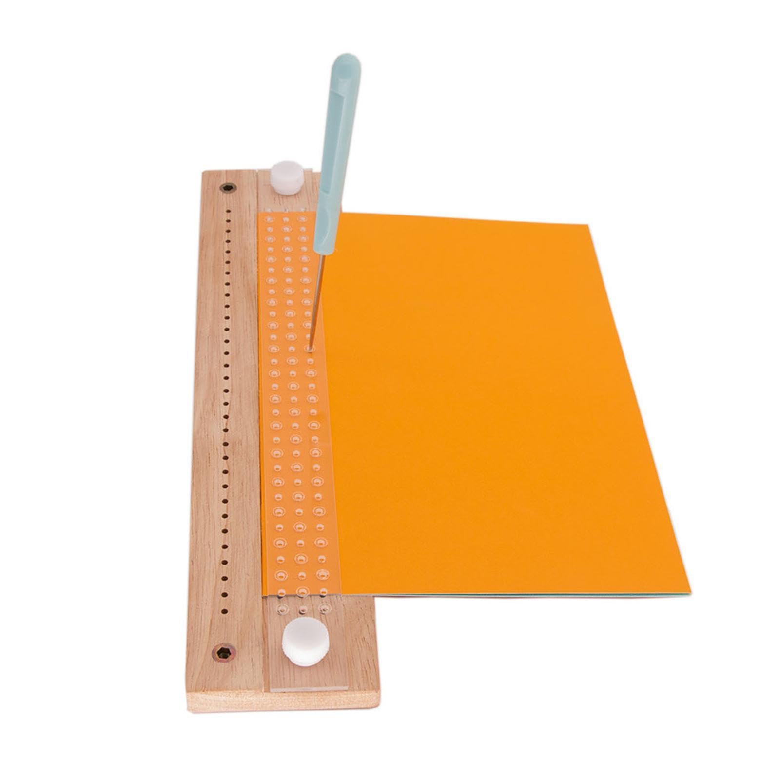 Jojomis Kit di Rilegatura Libri Manuale con Base Legno e Strumenti - Set Completo per Rilegatura Fai da Te Artigianale