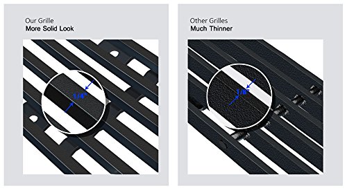 Image of APS Compatible with Chevy Silverado 1500 2014-2015 Lower Bumper Stainless Steel Black Horizontal Billet Front Grill Grille Insert C65990J