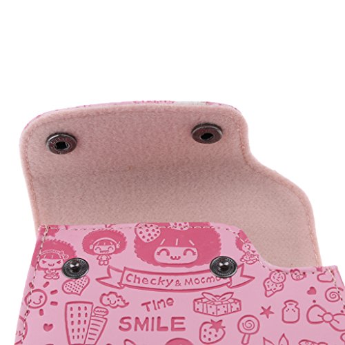 Bolsa de couro protetora Almencla para câmera Instax Mini 8 Polaroid rosa