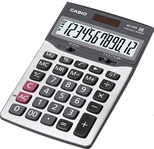 Casio AX-120S Electronic Calculator Mark Up% 12 Digits