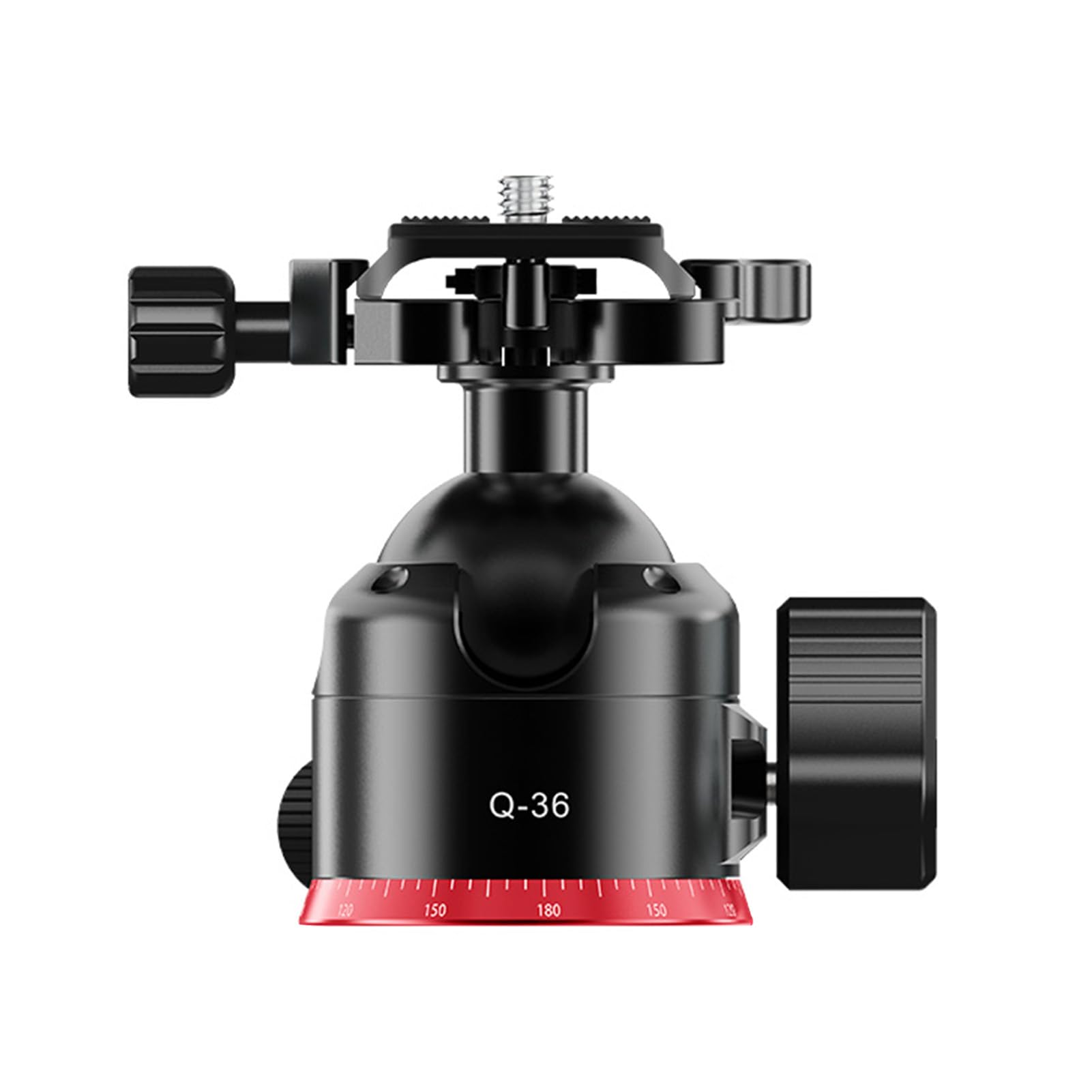 Garsent Testa a Sfera per Treppiede, Testa a Sfera per Treppiede a Basso Profilo 36 Mm con Piastra di Rimozione Rapida da 1/4 ", capacità di Carico Fino a 15 Kg, Panoramica Rotante a