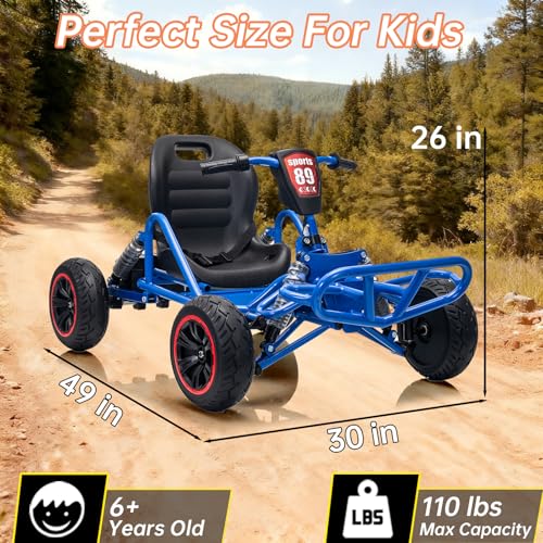 Image of POSTACK 24V Kids Go Kart, 24V Ride on Toy for Big Kids