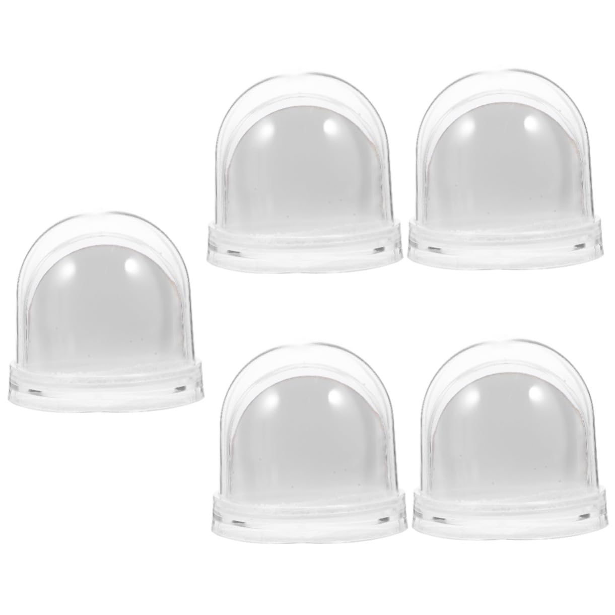Cabilock 5pièces Boule à Neige Personnalisable Avec Base Transparente Globe Photo à Sublimer Pour Décoration Festive Et Uniques