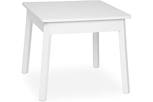 Melissa & Doug Wooden Table - Ideal White Kids Table for Play,...